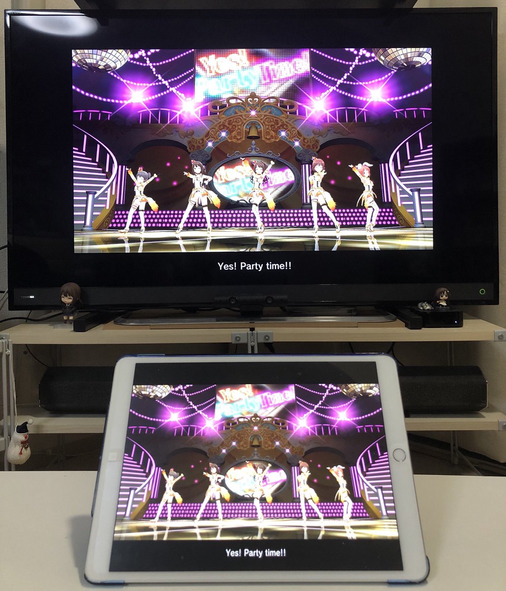 まけやそ デレステmv環境をもうちょっと比較してみる Airplay Appletv 15 Ipad Pro 10 5 Regza 50m500x 1 表示領域設定 全画面 2 表示領域設定 16 9 3 表示領域設定して16 9 Regza側の設定 画面サイズ Hdズーム 歌詞が消えてほんの少しだけ