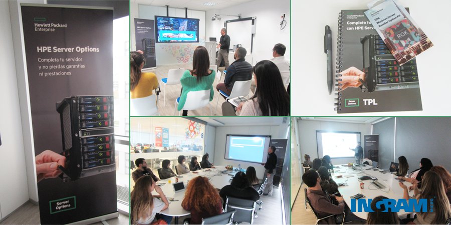 IngramMicroES's tweet photo. Muy interesante la formación sobre Opciones de servidor @HPE_ES realizada hoy en nuestras oficinas de Barcelona, donde aprendimos a cómo optimizar los servidores #HPE con opciones y actualizaciones #HPE #HewlettPackardEnterprise #ServerOptions https://t.co/6tTYa0oNkt