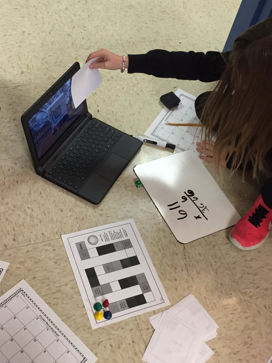 mskapeller's tweet photo. What better way to practice for your multiplication test than to play some QR Code games?! #SCSD https://t.co/QrNxCxdomM