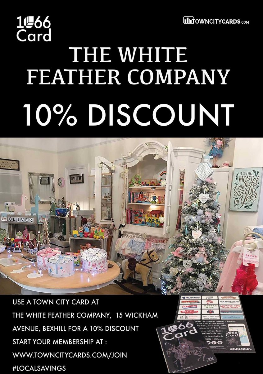 BexhillCard's tweet photo. The White Feather Company Shop in #Bexhill has clothes, shoes, toys, prints and gifts. Bexhill Card members receive 10% off! https://t.co/4hNVEvkYHi