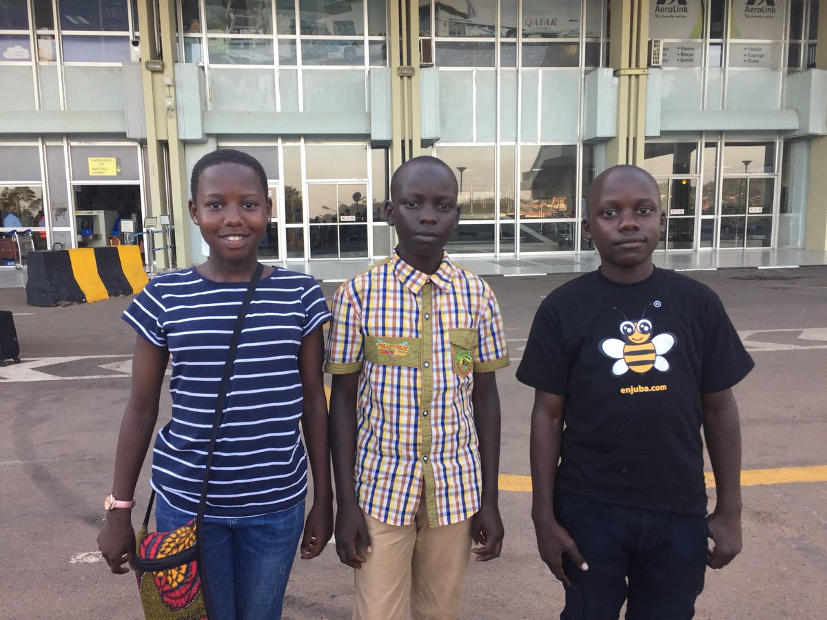 Ugaman01's tweet photo. These 3 youngsters are leaving Uganda for South Africa. They are going to represent Uganda in the @SpellingAfrica. They are expected to compete against students from 13 other African countries. Retweet and wish them luck.
#ASB17 #SpellingBee17 https://t.co/mENDUtK1jr