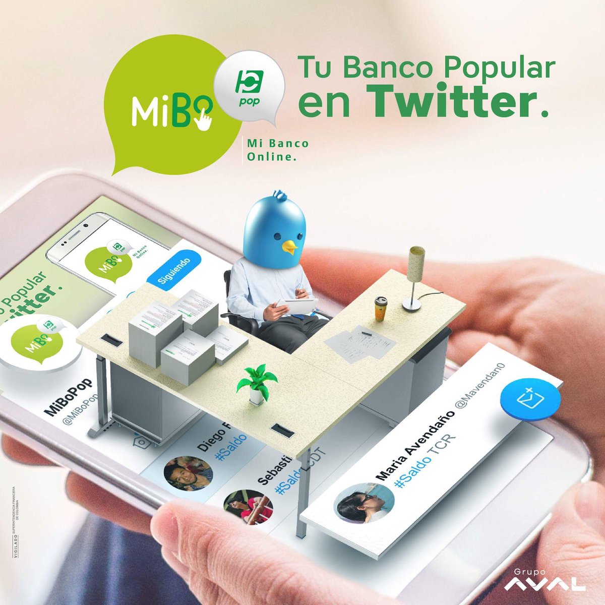 Bco_Popular's tweet photo. Ahora en Twitter encontrarás un asesor del Banco Popular que te atiende a ti primero, consulta tus saldos de forma rápida y segura en @MiBoPop. Conoce más aquí: https://t.co/lNnd8sc4nY https://t.co/lkHwJSafbE