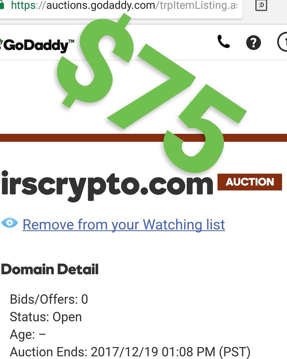 FreeKushner's tweet image. No Reserves $75 Domain Names for Sale @ GoDaddy Auction. Start your new business with a great domain name.