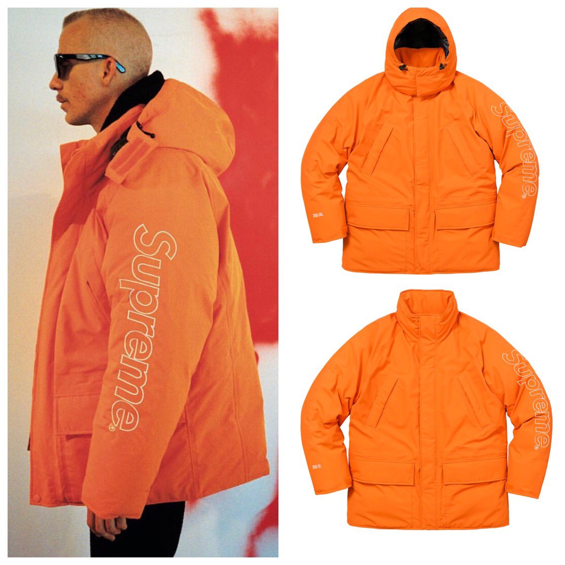 X 上的DropsByJay：「Supreme 700 Fill Down Taped Seam Parka