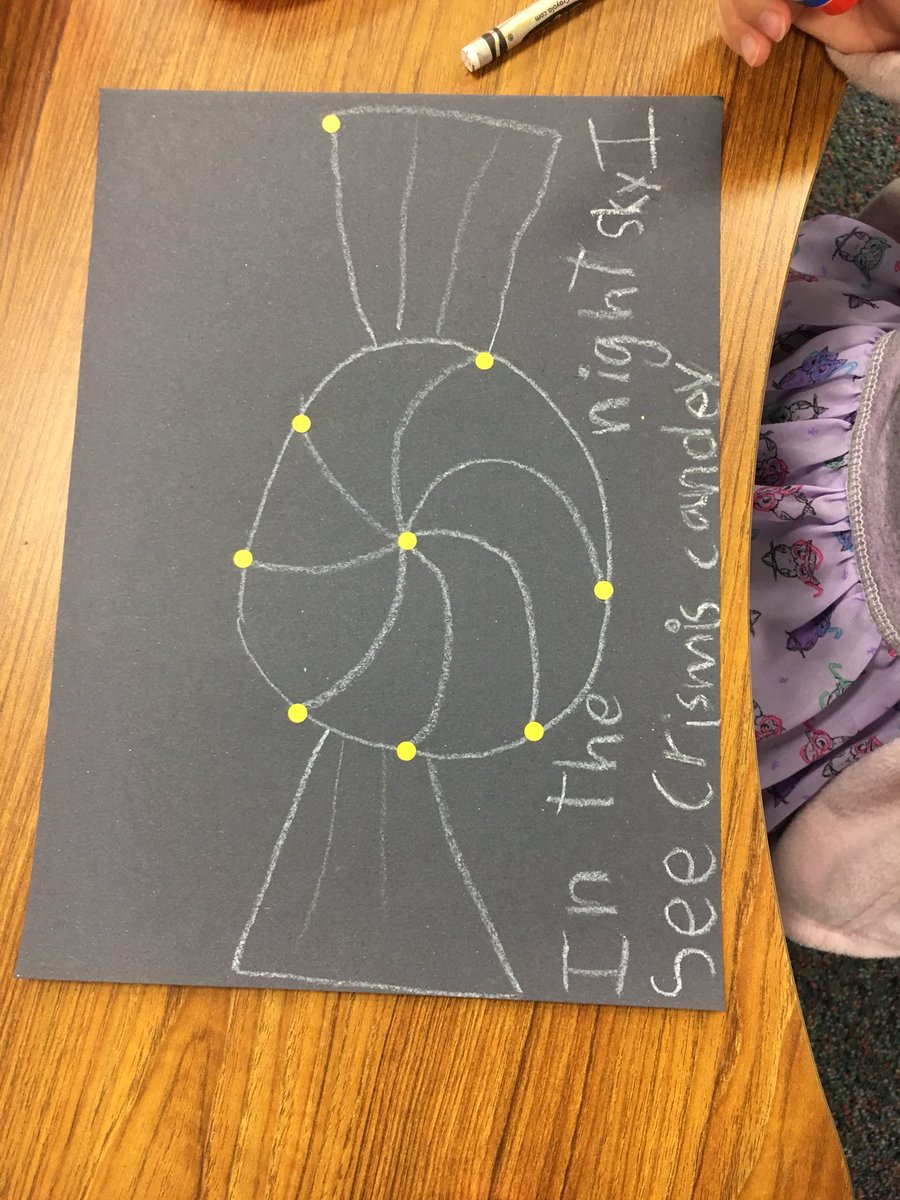 Designing our own constellations while learning about day and night! #Creechpride #funinfirst