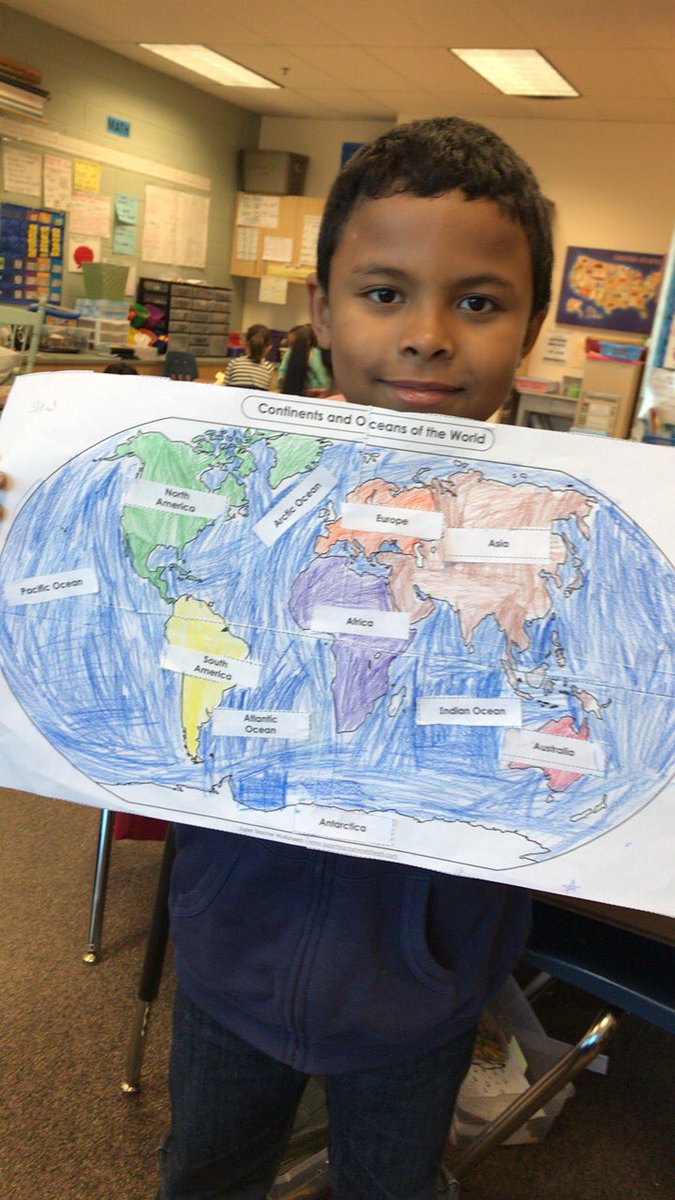 We are becoming experts on the continents and oceans! <a href="/apscspr/">Carlin Springs Elementary School</a>