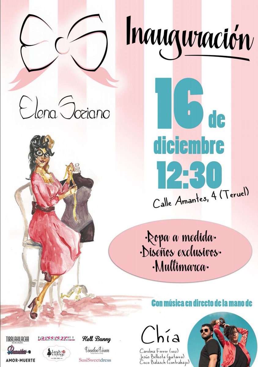 ¡Atención, atención! ¡Se hace saber que nuestra amiga <a href="/Tisterina/">Elena Soriano</a> inaugura su negocio este sábado muy cerquita de nuestra tienda!