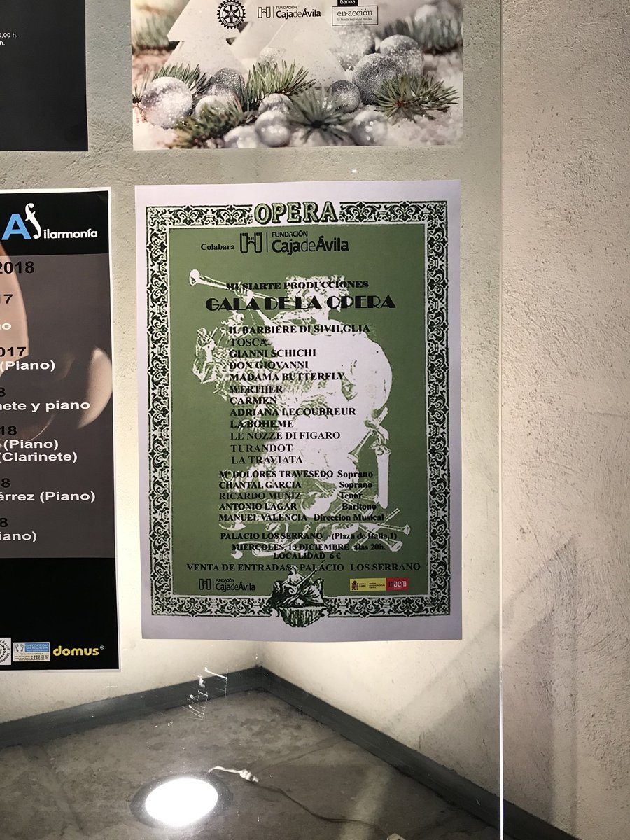 Calentando voces para la Gala de ópera, disfrutando de un avance de Carmen, Tosca, La Traviata y muchas más. 20’00 horas en el Palacio.