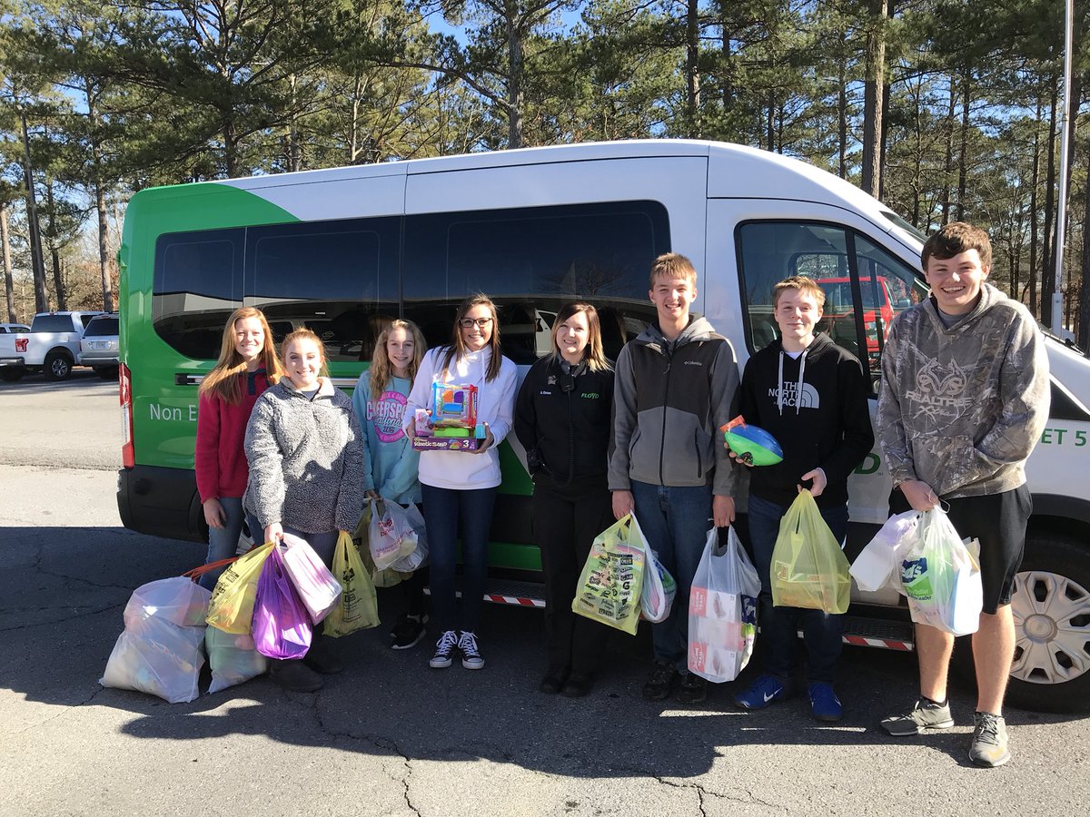 Spreading cheer with Toys for Tots. AHS students donated 103 toys!