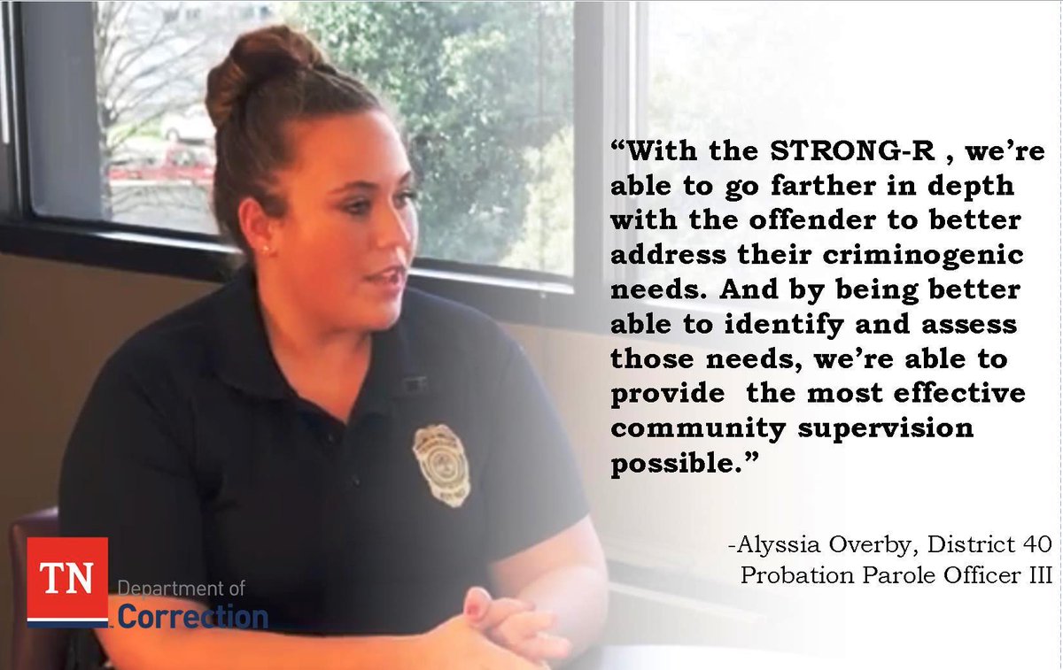 TNTDOC1's tweet image. The STRONG-R is helping us create a better, more efficient case-plan for our offenders and streamlines our seamless supervision model. #evidencebasedprogramming #industrybestpractices