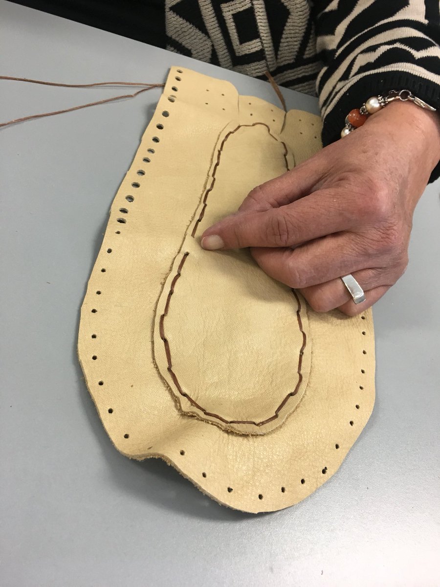 Ms. Davis missed a spot on her Mocassins! Lol! <a href="/IndigenousEdGE/">GEDSB Indigenous Ed.</a> <a href="/GEDSB/">Grand Erie District School Board</a> <a href="/krueger_cathi/">Cathi Krueger</a>