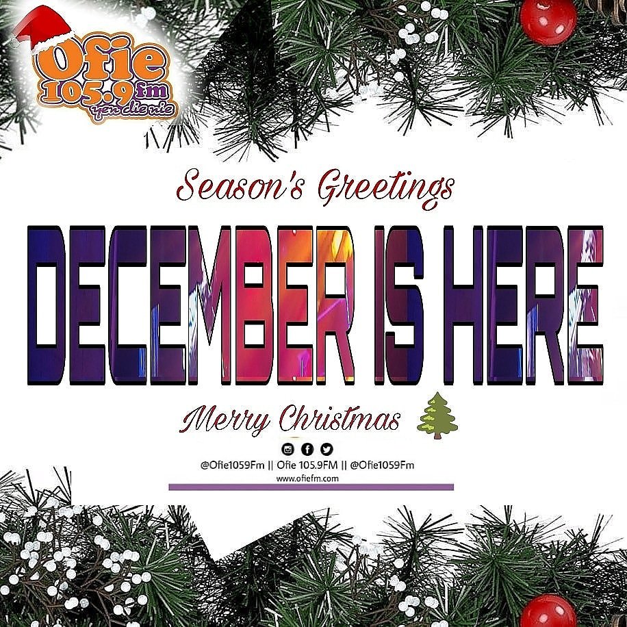 From the Management and staff of #Ofie1059Fm we wish you Merry Christmas 🌲 🎅. 

📸: <a href="/CalebYeslord/">Caleb Yeslord ⚡</a>
 #Ofie1059Fm
 #StationOfTheYear