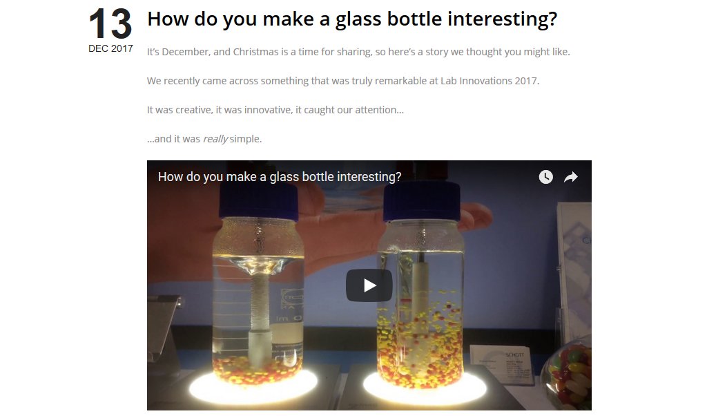 LabBottles's tweet photo. Q: How do you make a glass bottle interesting?
A: It’s as simple as two bottles, lots of beans and some water!
Thank you @kdmcomms for the great review of our demo of the @DWKLifeSciences DURAN® Baffled GLS 80® Lab Bottle @LABINNOVATIONS show #labx2017 https://t.co/qxoek5LvYW https://t.co/hbUi6VPJsS