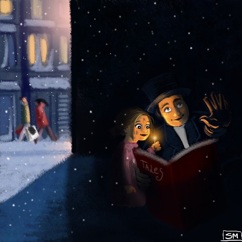 BristolOldVic's tweet photo. Today's #BOVCountdown advent treat is inspired by #TheLittleMatchgirl created by painter, illustrator and animator @SabrinaMarengo. We love it! 🎄 https://t.co/fmvTC6v2Pb