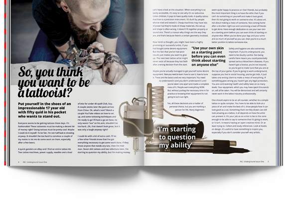 MattWaiteDesign's tweet photo. Editorial Design INC Underground magazine, a couple spreads https://t.co/71wOKeHcyB