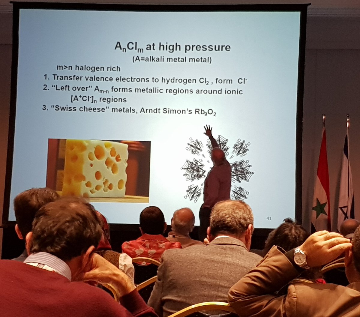 OPCW_ST's tweet photo. Wednesday afternoon at #Malta8, plenary lecture by chemistry Nobel Laureate Roald Hoffmann. Simulations, chemical intuition and the importance of teaching (Swiss cheese too!) https://t.co/qgjKpcDF4U