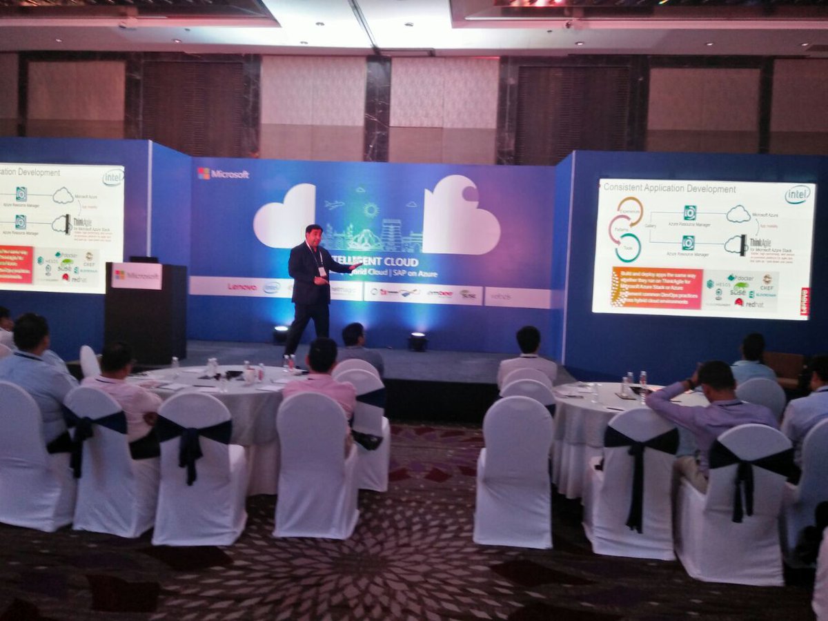 embeesoftware's tweet photo. A successful & an enriching day 1 at the #Microsoft Intelligent Cloud Event at Mumbai. See you soon Hyderabad! #AzureStack #EmbeeEvents #MicrosoftCloud https://t.co/R3zo9VMoW5
