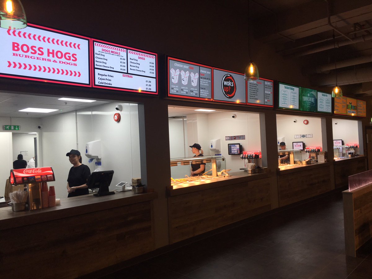 ridingscentre's tweet photo. Our stunning new food &amp; drink space The Garden is now open with a great range of chef made fast food inc. burgers, dogs, noodles, burritos, good old Yorkshire puddings &amp; more! https://t.co/HECk9vGgX3