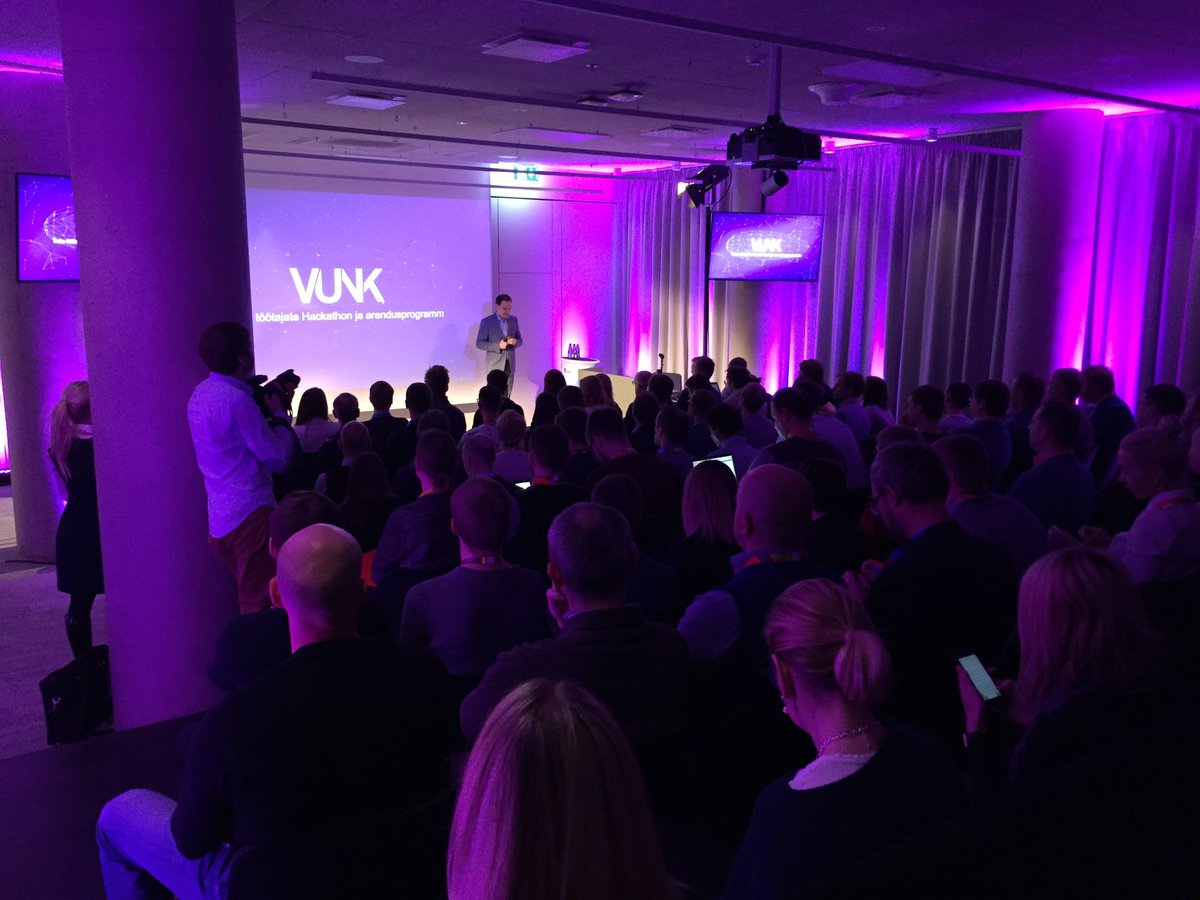 VunkLabs's tweet photo. When about 70 ppl gather for the 1st ever @TeliaEE internal #hackathon! Teams have 30h altogether to realise those great ideas! #teampower #getvunked #teliainimesed #letsmakegreatthingstogether https://t.co/d4bxtnw4Mh