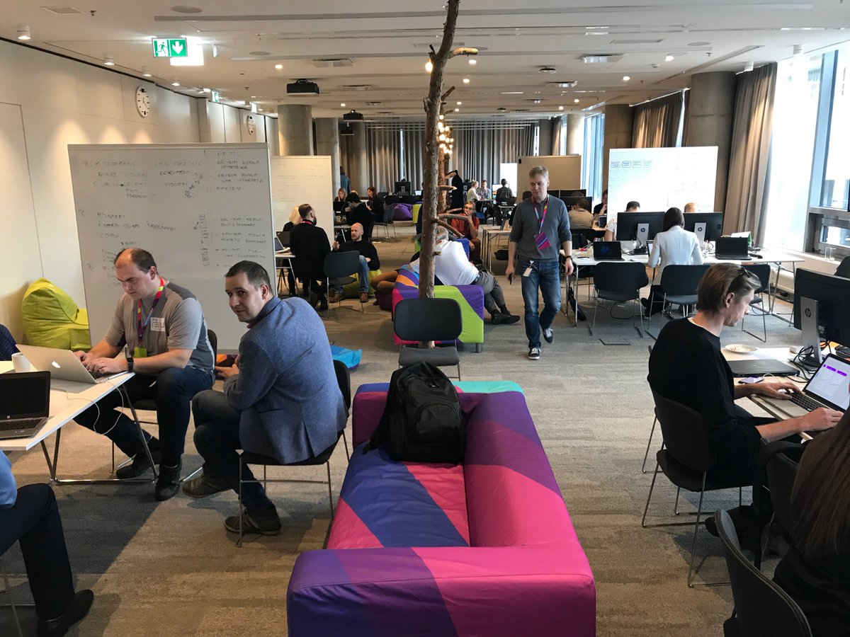 VunkLabs's tweet photo. When about 70 ppl gather for the 1st ever @TeliaEE internal #hackathon! Teams have 30h altogether to realise those great ideas! #teampower #getvunked #teliainimesed #letsmakegreatthingstogether https://t.co/d4bxtnw4Mh