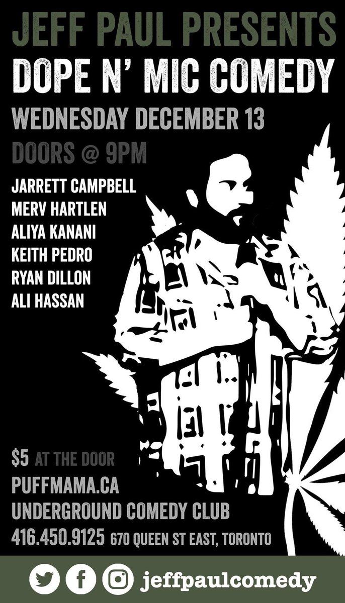 Check out <a href="/jeffpaulcomedy/">Jeff Paul</a>'s #DopeNMic night at #UndergrndComedy! It's gonna be LIT 🔥  #comedy #Toronto