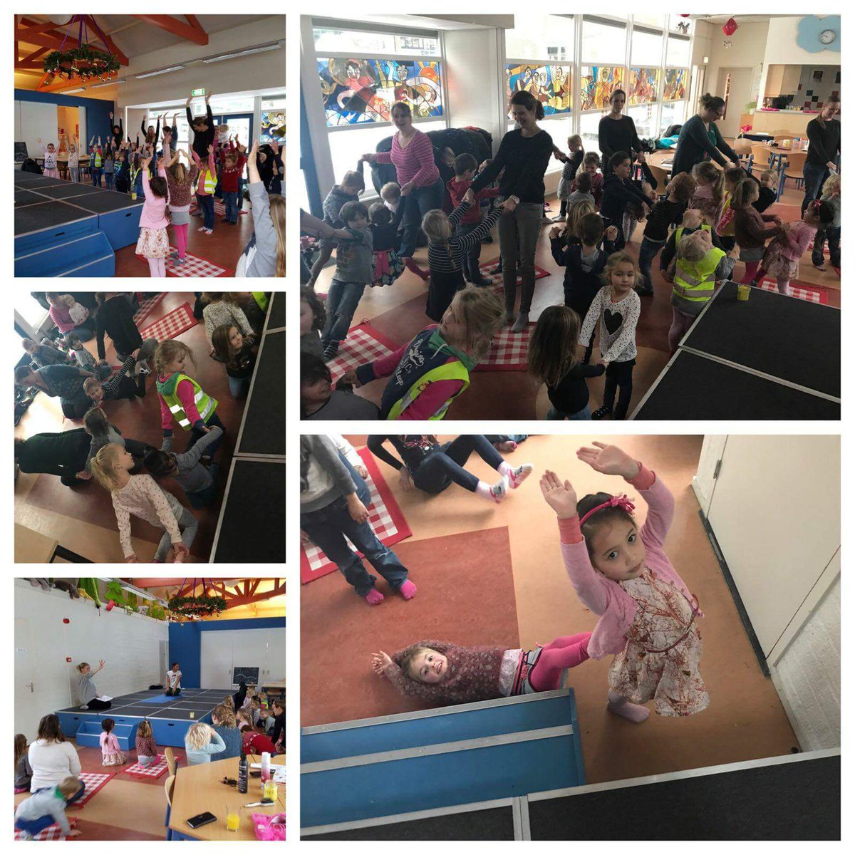 De 1ste wellnessochtend bij de kleuters was een groot succes! We begonnen met een yogales, daarna werden de ouders verwend met behandelingen in de spa: massages, manicures en opmaken. Er is al een mooi bedrag binnen voor Serious Request, op naar de 2de verwenochtend a.s. vrijdag!