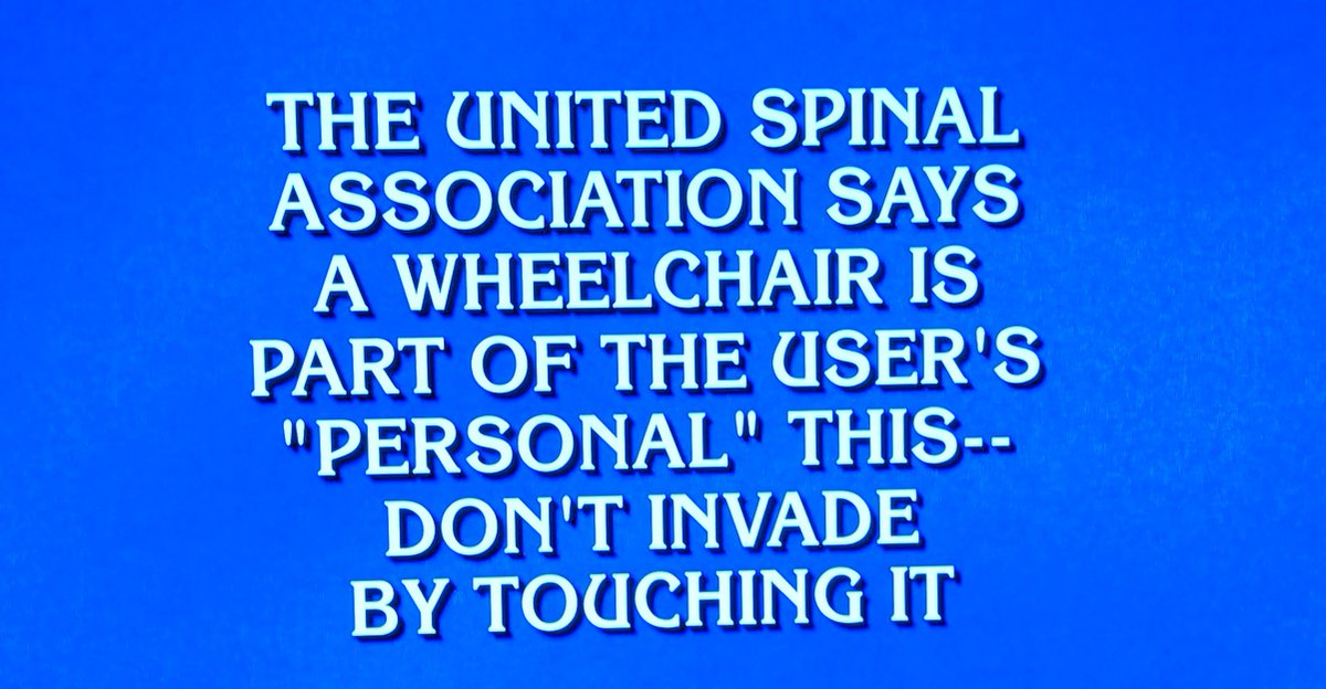 That time <a href="/UnitedSpinal/">United Spinal</a> was featured on <a href="/Jeopardy/">Jeopardy!</a>...And if you don't know the answer, you should probably read this 😉 unitedspinal.org/pdf/Disability…