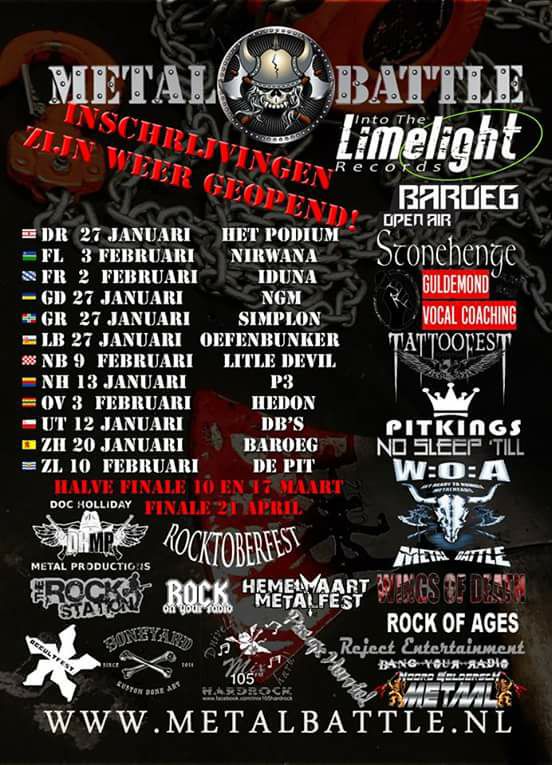 hetpodium's tweet photo. Metalbands uit @drenthe kunnen zich nog steeds inschrijven voor de metal battle.
De Drentse editie gaat op 27 januari plaatsvinden @hetpodium ! https://t.co/kt2IIkX58I