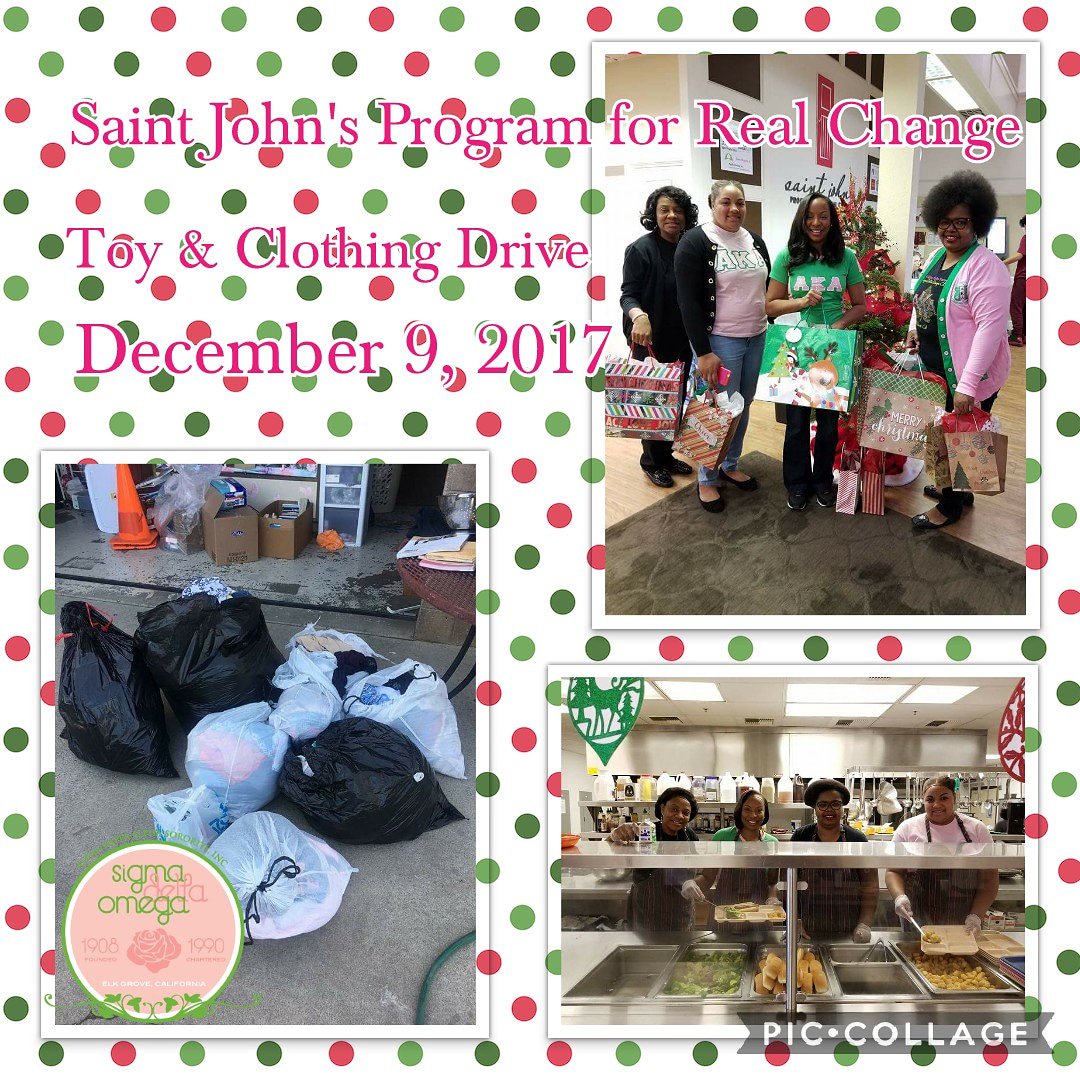SDOAKAs's tweet photo. On December 9th, SDO delivered women's clothing & toys to Saint John's Program for Real Change. #AKAsDo #FamilyStrengthening https://t.co/FIdR0EqCuE