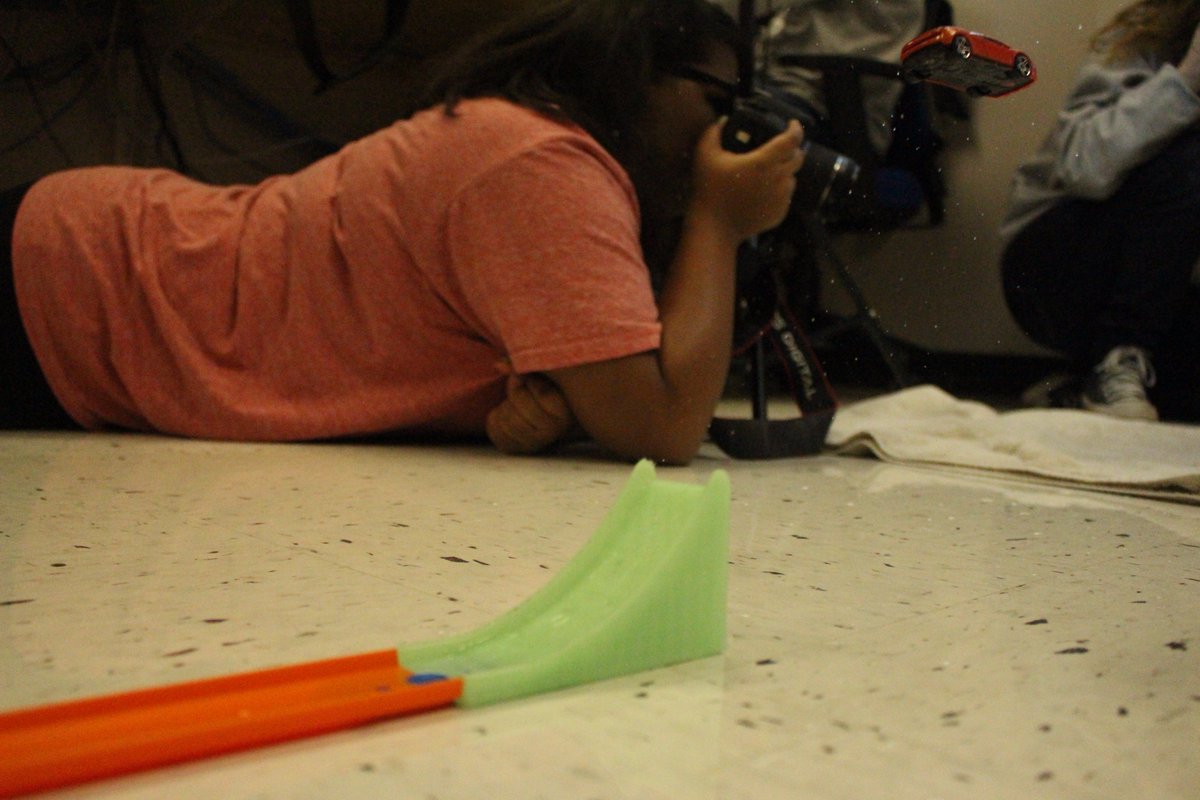 EIAnimedia's tweet photo. Class assessment on learning how to stop motion with photography #aniMEDIAtors (car in upper right) https://t.co/785fs1sm8t