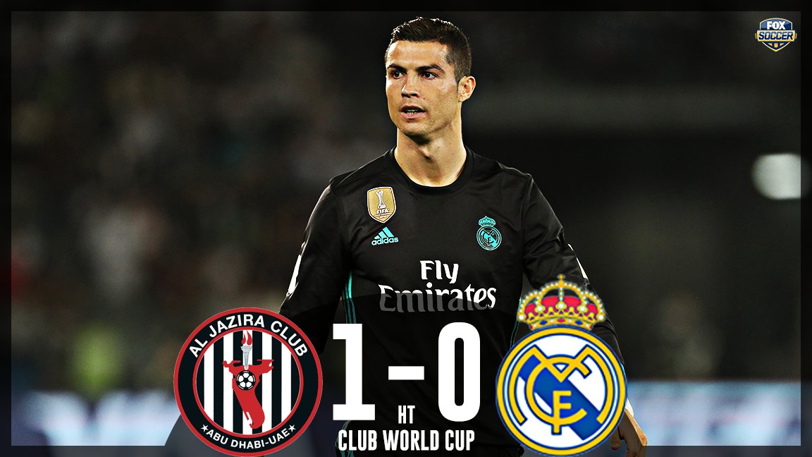 CLICKONSoccer's tweet photo. Until tonight, all Al Jazira meant to anyone was that one radio station you always skip over. Now they're beating Real Madrid 😱 https://t.co/pZPhIbYPoq