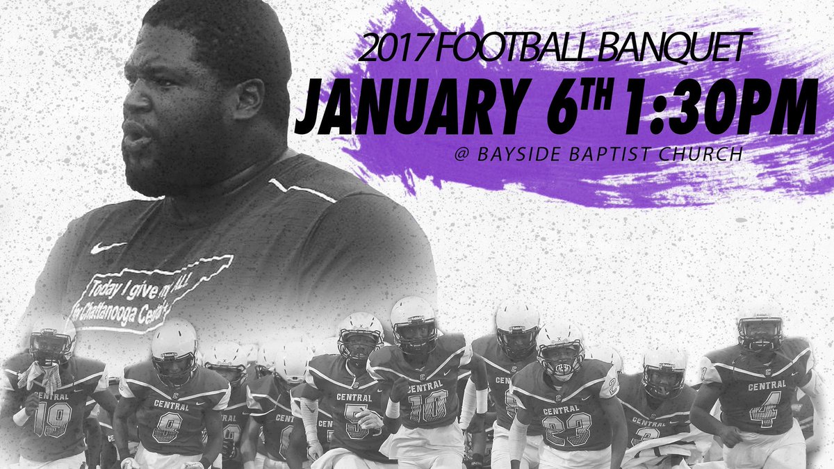 Join us on Jan. 6th at 130pm to celebrate the growth in our program at the 2017 @ChattCentralFB Banquet. We will enjoy some amazing food, fellowship, and the premier of the 2017 of documentary brought to us by <a href="/FAMED_Media/">FAMED</a>. All are welcome to attend, completely free of charge