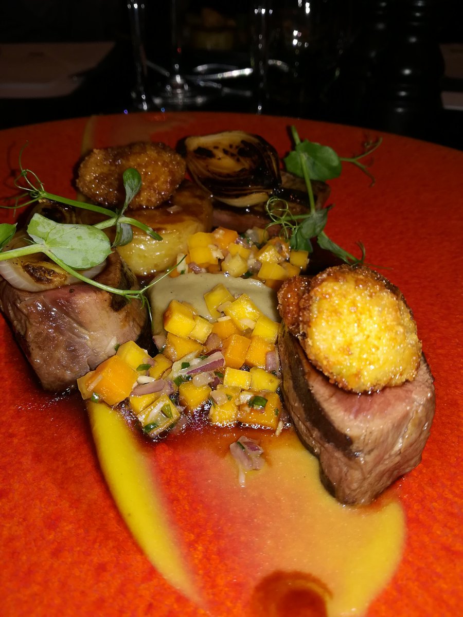 OLMEGA's tweet photo. Chef&amp;Vine|Oneric at Reuben's @OOCapetown Third Course. Sous video Springbok, fondant potato, butternut gremolata, aubergine puree, garlic nuggets, braised Shallotte'&amp; Moroccan just #PairingIsCaring https://t.co/pCLhS28ymU
