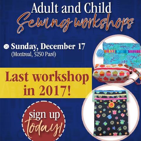Don’t miss our last sewing workshop of the year! Reserve your spot: bit.ly/2Al2P8u