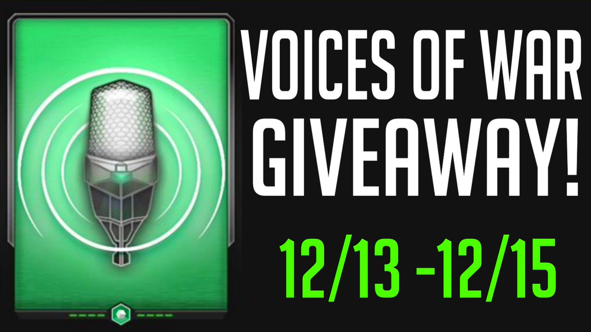LukeTheNotable's tweet image. Giveaway #5! Voices of War Giveaway! Check the link below for your chance! (Doing it on Gleam because it's so much easier) gleam.io/sXTkU/voices-o…