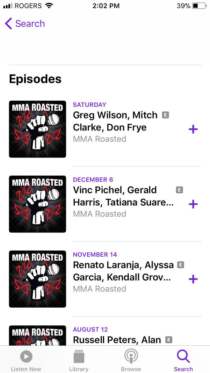 JayUFC96's tweet photo. @MMARoasted Will it be on the iOS podcast app soon? https://t.co/r6YVcGsUj3