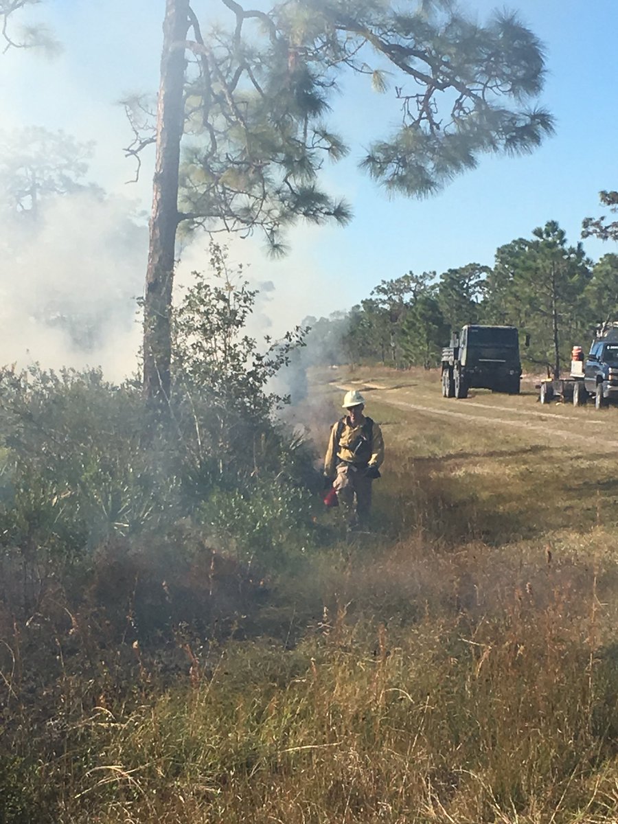 Avon Park Wildland Fire Staff are conducting a prescribed burn along our northern boundary today. This burn improves wildlife habitat and reduces hazardous fuels along the border we share with River Ranch