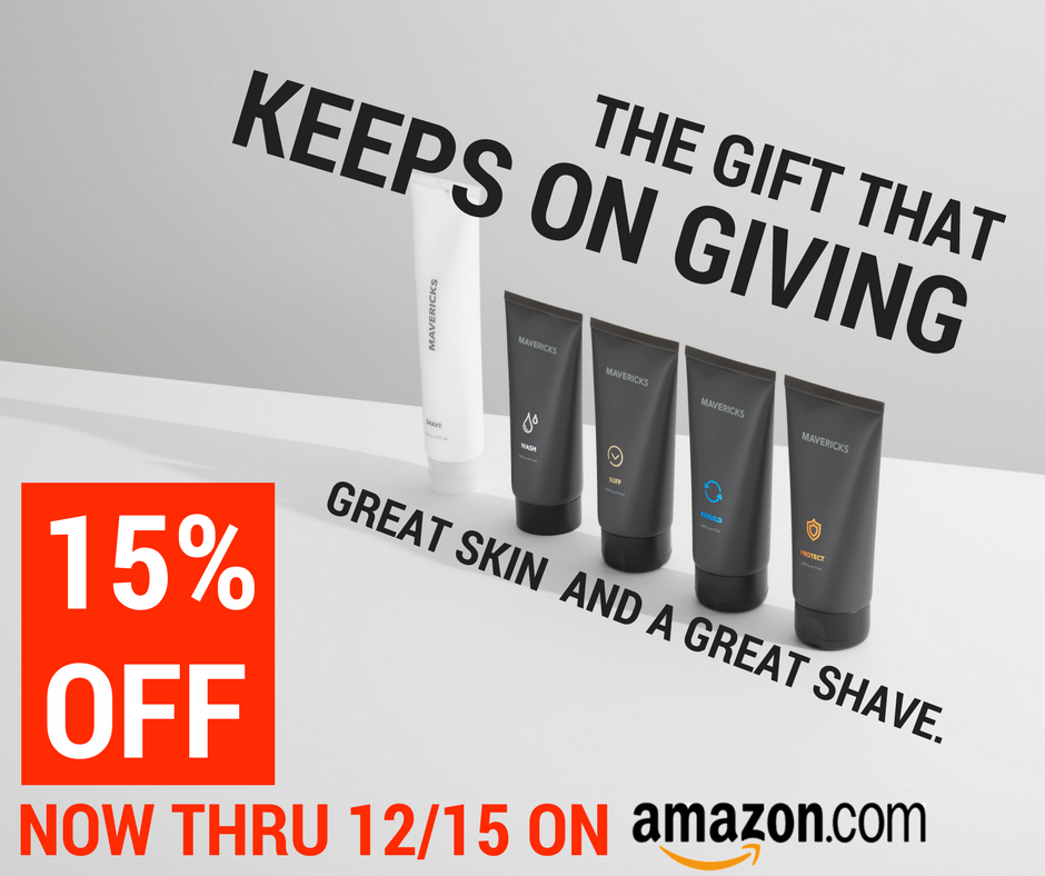 getmavericks's tweet photo. THE GIFT THAT KEEPS ON GIVING.  Great skin &amp; a great shave are holiday presents that won't get re-gifted.  Plus, you can get 15% off your purchase at https://t.co/1NS46t8vaB until end of Friday.  Here is the link=> https://t.co/WxQ07cabvf  #getmavericks #gift #skincare @amazon https://t.co/IPrUtC8MGH
