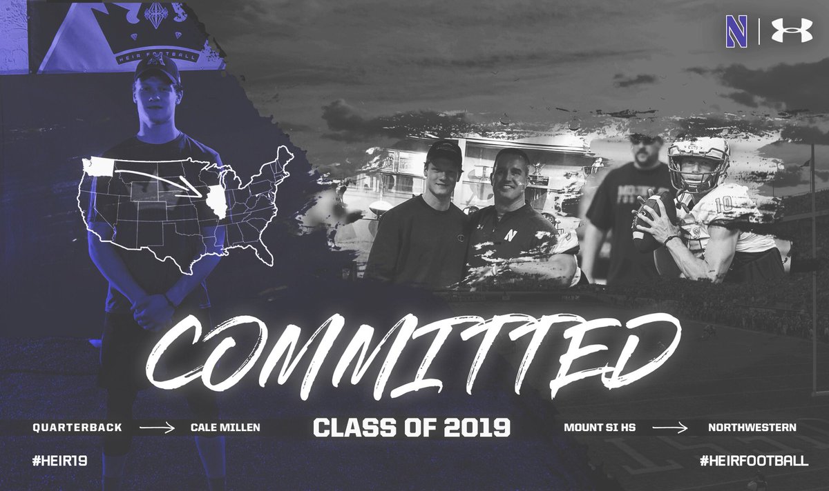 HeirFootball's tweet photo. ๐๐ฃCOMMITTED๐ฃ๐
Help us congratulate Mount Si QB @millen_10 on his commitment to NORTHWESTERN UNIVERSITY!
#MountSiHS
#HeirFootball ๐
#B1GCats
โ
#Heir19 โ
https://t.co/pRwYijixmN