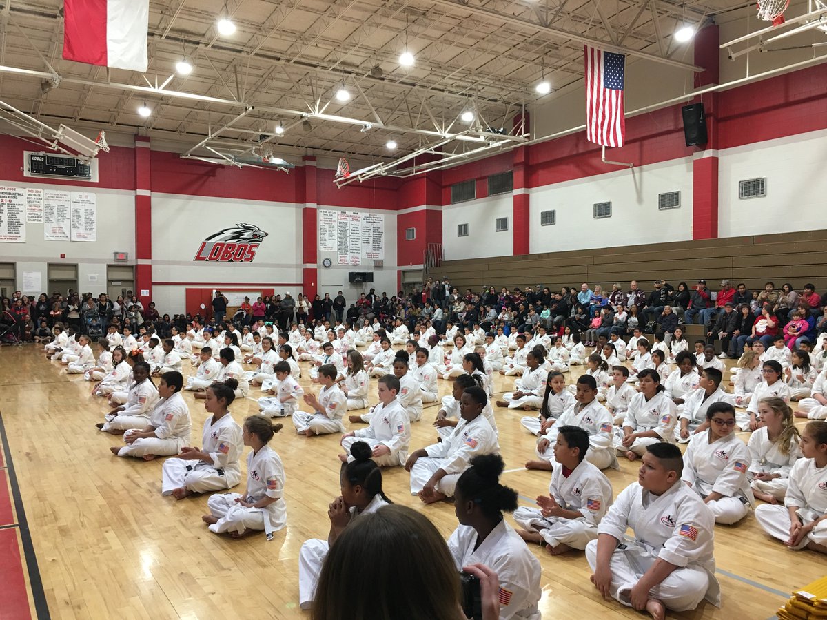 5th grade Kickstart Winter Belt Ceremony!!!  So proud of our Lobos! <a href="/BryanISD/">Bryan ISD</a>Sup @BryanISD #tellthestory