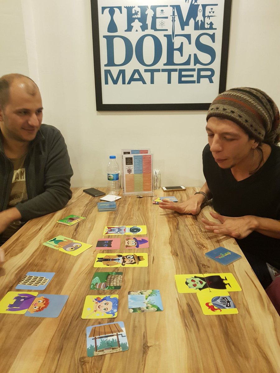 We did playtest with our backers -#12 and #17 and their friends- and here is the story
Turn 1: In the year 2372, Conor found the time machine, he always wants to be a knight in the medieval times. So he set the time for 1312 to Europe. 
Turn 2: goo.gl/YZUSyK
#boardgame