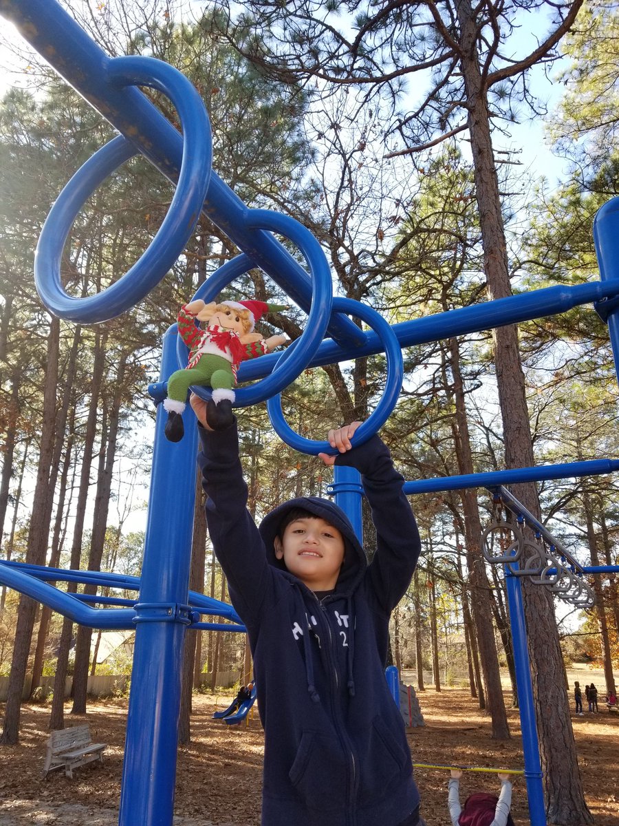 <a href="/amillerLBN/">Angelica Miller</a> ,<a href="/ACELBNE/">The Academy for Civic Engagement</a> ,<a href="/lonniebnelson/">LonnieBNelsonElem</a>  Kindness Elf hanging out on the monkey bars with a friend.