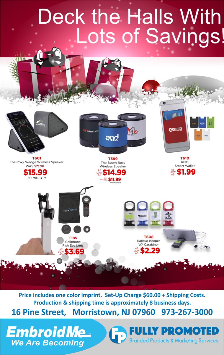 For the techies and music or talk radio fans in your work life, come visit us at #EmbroidMe #MorristownNJ #FullyPromoted and choose some stylish gear.