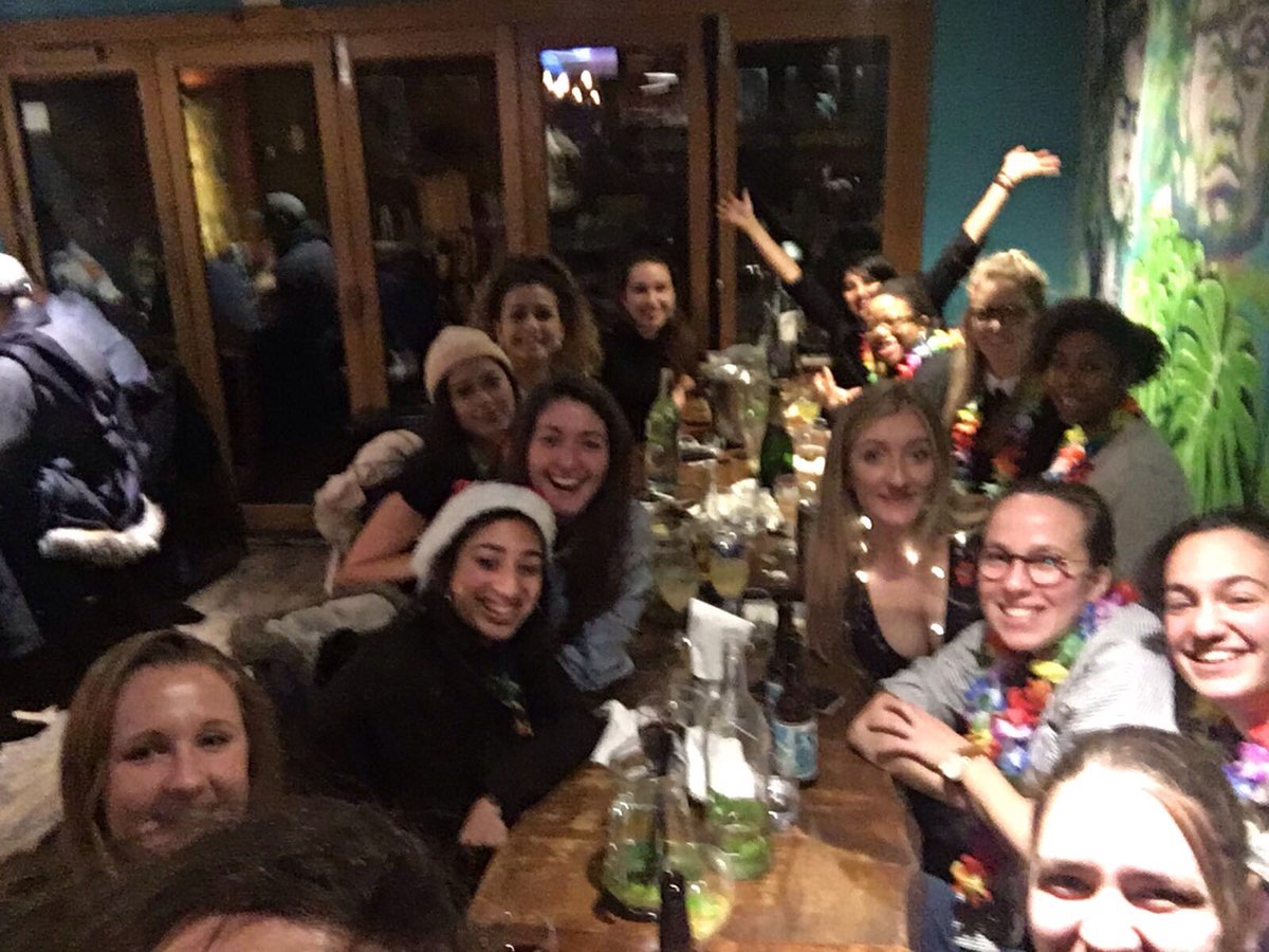 So much Accies lovin' at our annual (Carribean) Christmas dinner 🎄🍾🎁💕#Accies #ChristmasCelebrations #NotSoSecretSantas #Ohana #SpotShannon