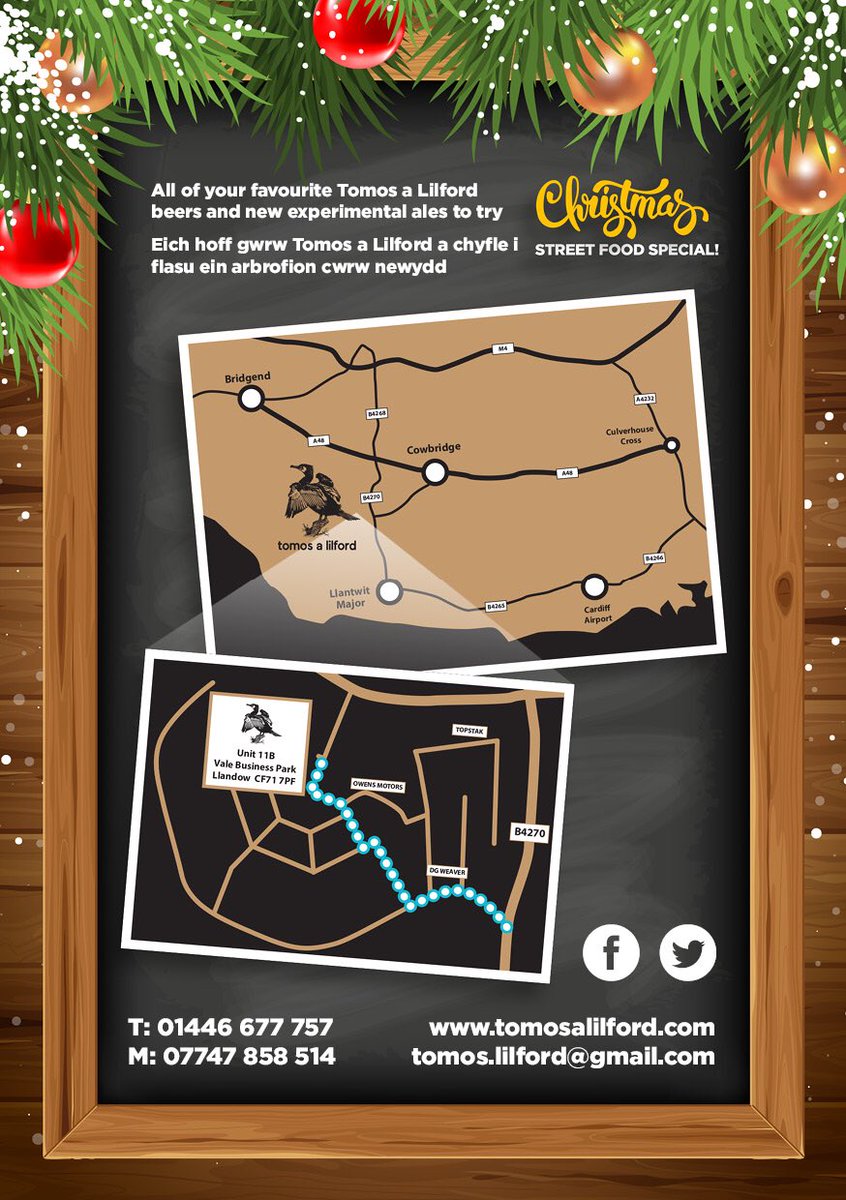 tomosandlilford's tweet photo. Gwledd Dydd Sadwrn olaf eleni. 16/1217 Tacos 🌮 @ChilangoCymru a codi pres i @tyhafan. Dewch draw a beint, bwyd ac weld Sion Corn. #doligllawen https://t.co/1pBp9tU5gM