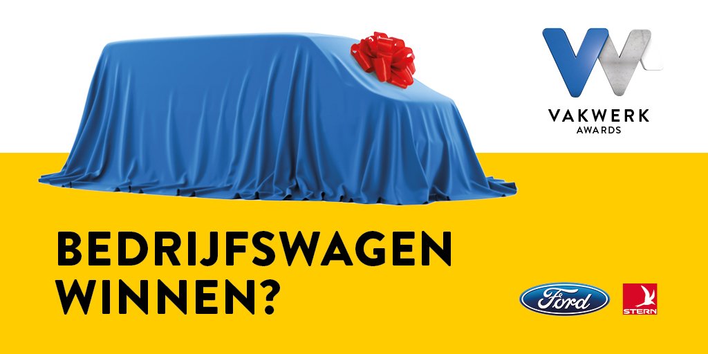 InfoVakwerk's tweet photo. Bedrijfswagen winnen? Stuur vóór 31 januari jouw inzending voor de Vakwerk Awards op en wie weet ben jij de gelukkige! 
Meer info op https://t.co/MMVAC2yabW   
#vakwerkawards #voortrotsevakmannen #ford https://t.co/KILgIg2YO7