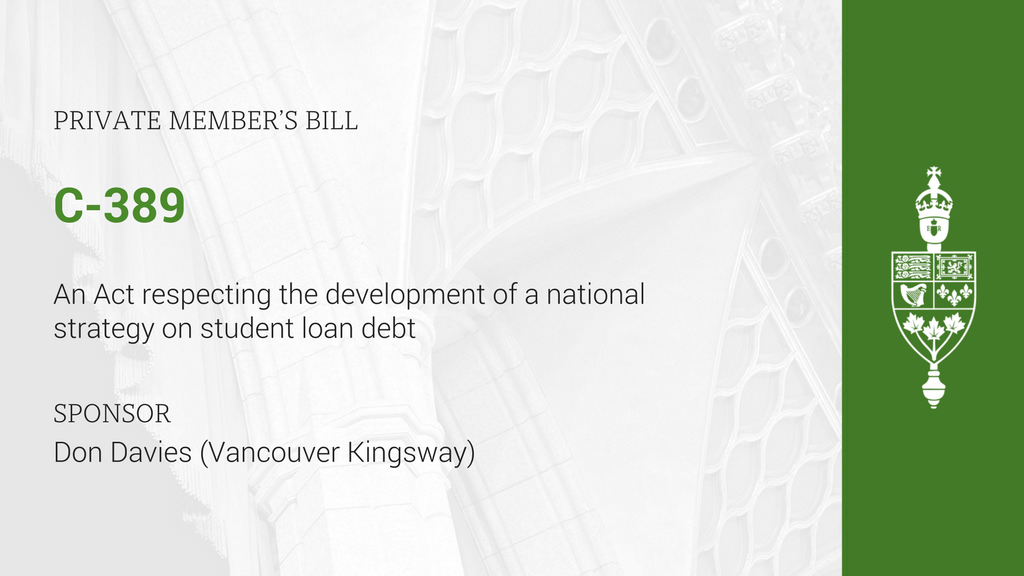 HoCChamber's tweet photo. .@DonDavies introduced Bill #C389 in the #HoC. https://t.co/9F2yL4mAja