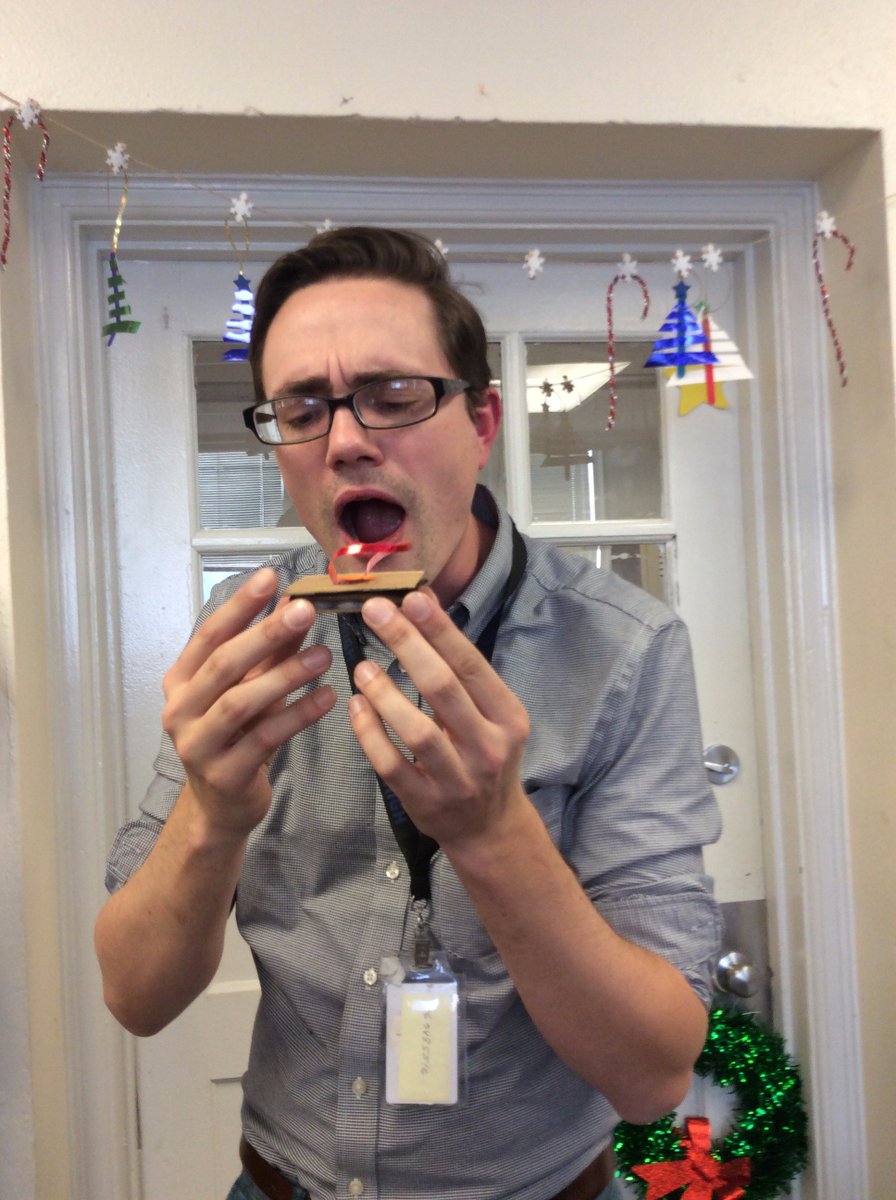 The media center is hosting a Craft-A-Day/Treat-A-Day Holiday countdown! Today's craft: S'more-naments. Today's treat: S'mores, roasted over a virtual fire: youtube.com/watch?v=RDfjXj….