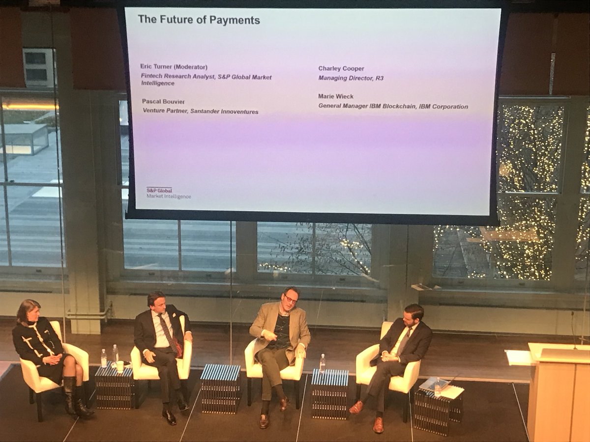 SPGMarketIntel's tweet photo. The future of payments panel led by our fintech analyst @ericturnr #fintechintel https://t.co/aNpS4uIvD0