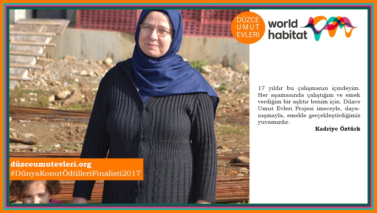 Düzce Umut Evleri dünyanın en önemli 10 konut projesinden biri seçildi. #DünyaKonutÖdülleriFinalisti2017
"İmeceyle, dayanışmayla, emekle gerçekleştirdiğimiz yuvamızdır."